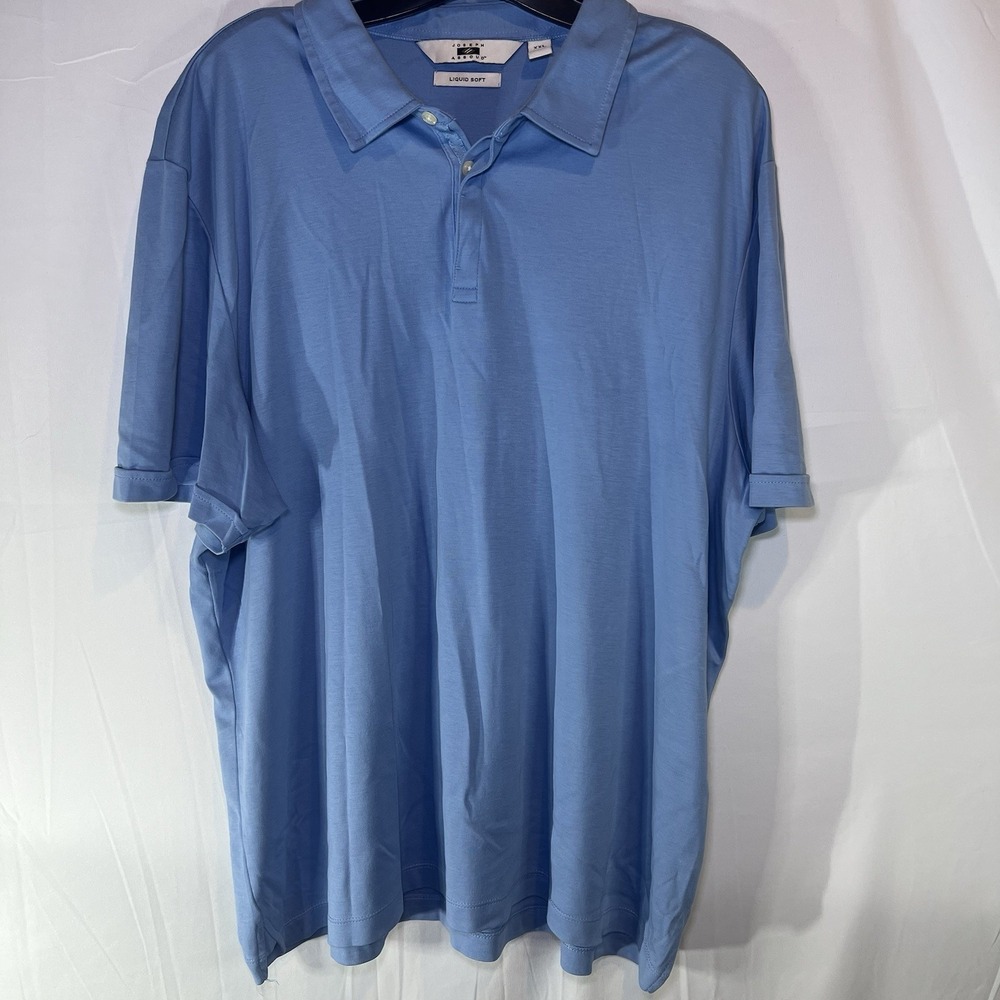 Joseph Abboud Liquid Soft Blue Short Sleeve Polo Shirt Men's sz XXL